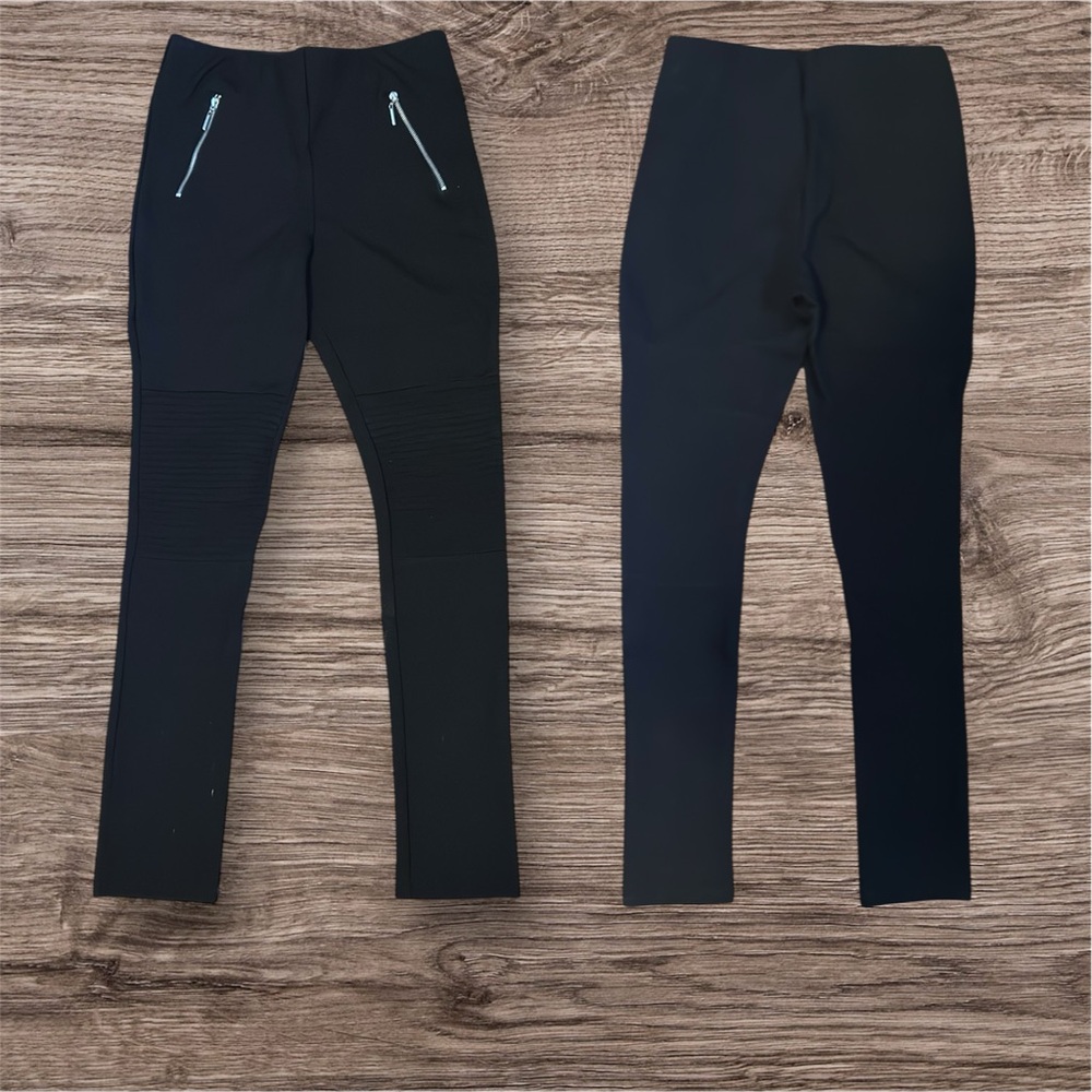 Zara Black Stretch Basic Pants
